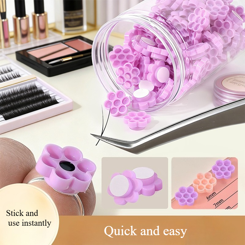 Eyelash Extension Guide - 120 unidades de soportes para pegamento
