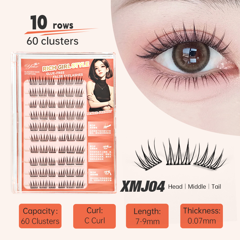 Eyelash Extension Korean - Yelix DIY pestañas autoadhesivas en racimo