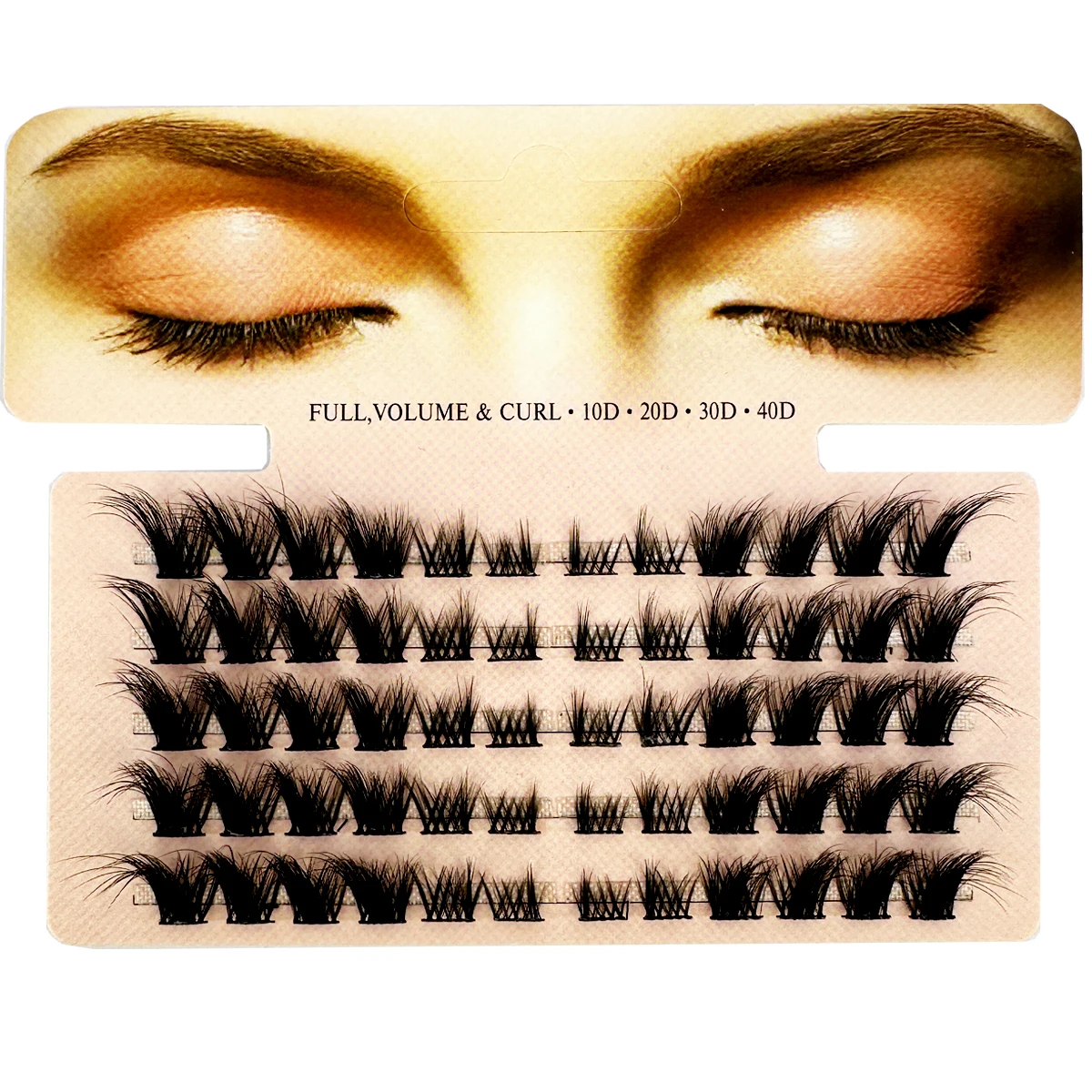 Eyelash Extension Single Lash - Extensiones de Pestañas 3D Mixtas, Efecto