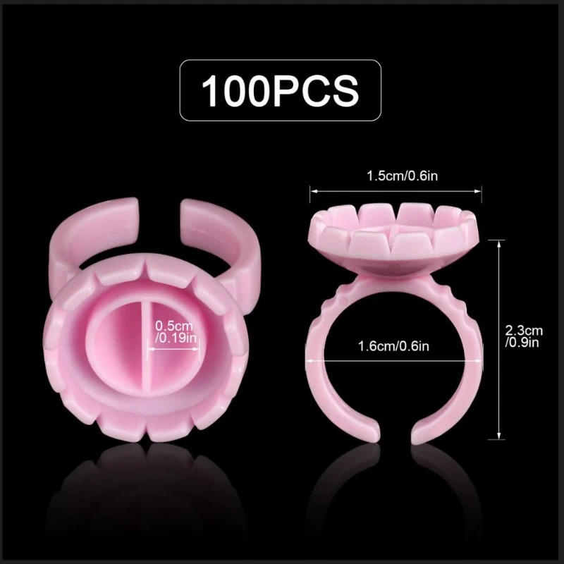 100 unidades de anillos desech - Eyelash Extension Guide reseña y precio