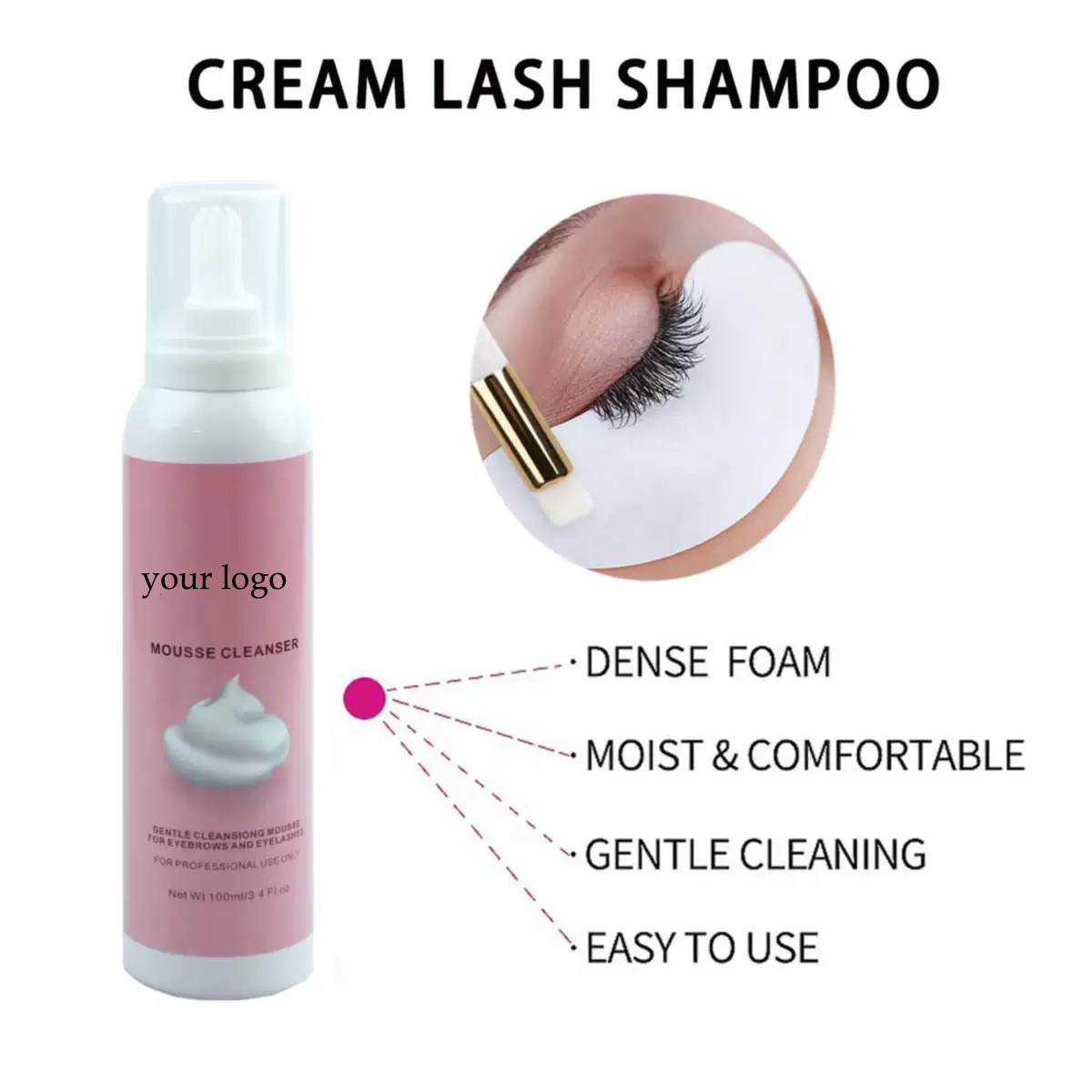 Champú de pestañas batido pers - Eyelash Extension Logo reseña y precio