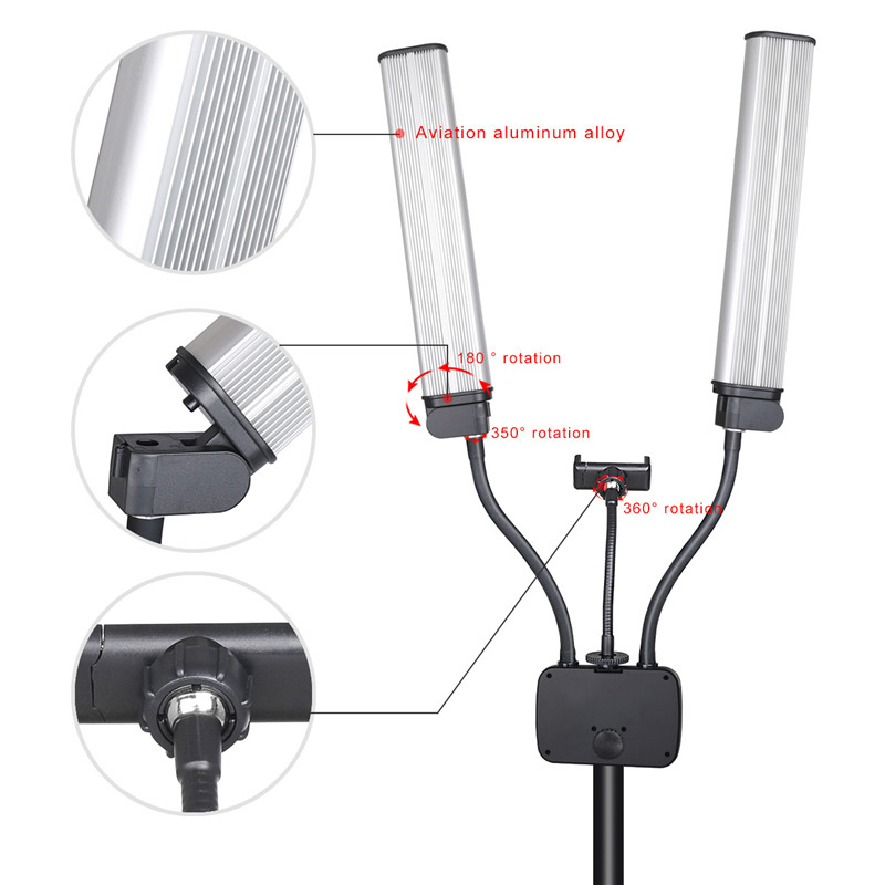 Luz LED de relleno de brazos d - Eyelash Extension Videos reseña y precio