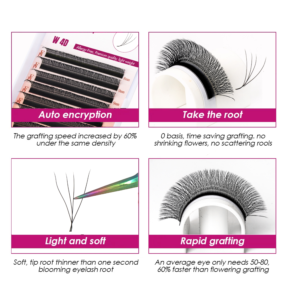 Pestañas FADVAN W 3D 4D 5D 8-1 - Eyelash Extension Logo reseña y precio