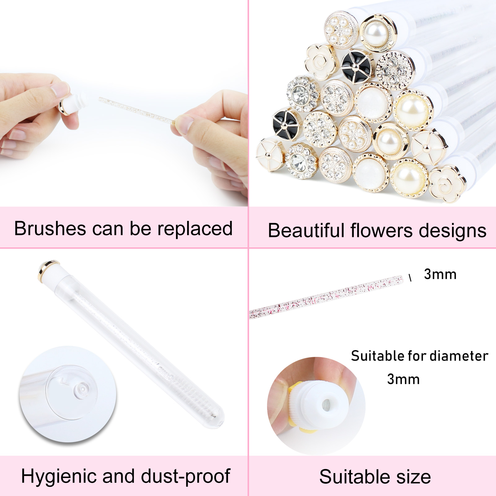 Tubo de varitas para rímel, 20 - Eyelash Extension Options reseña y precio