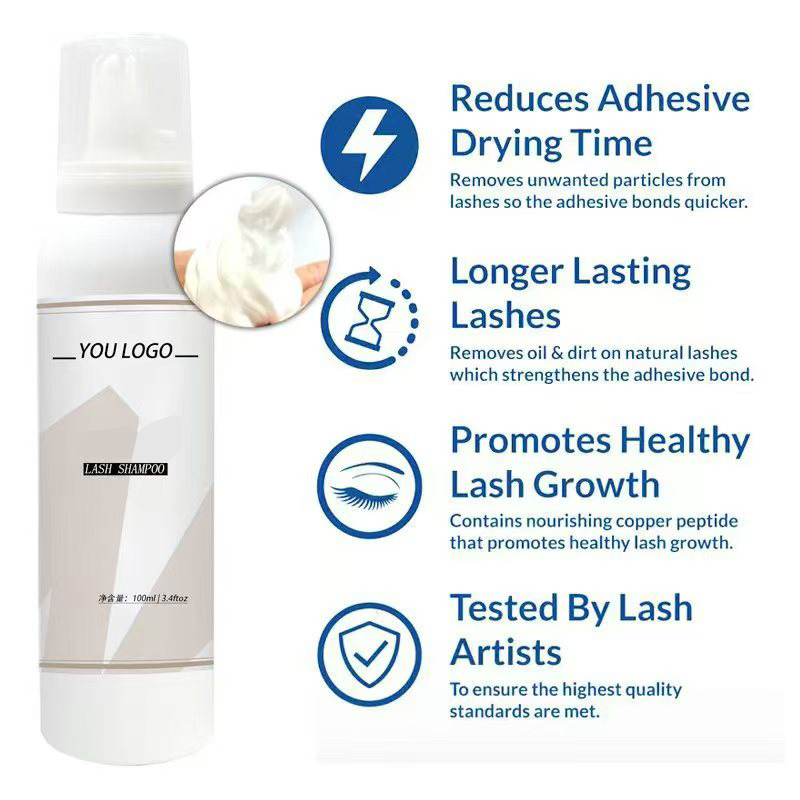 Champú de crema para pestañas  - Eyelash Extension Logo reseña y precio